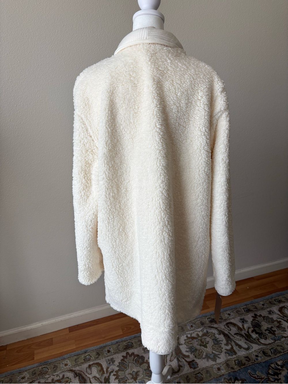 NWT Weatherproof Cream Sherpa-Trim Double-Sided Coat Size M - Picture 7 of 7
